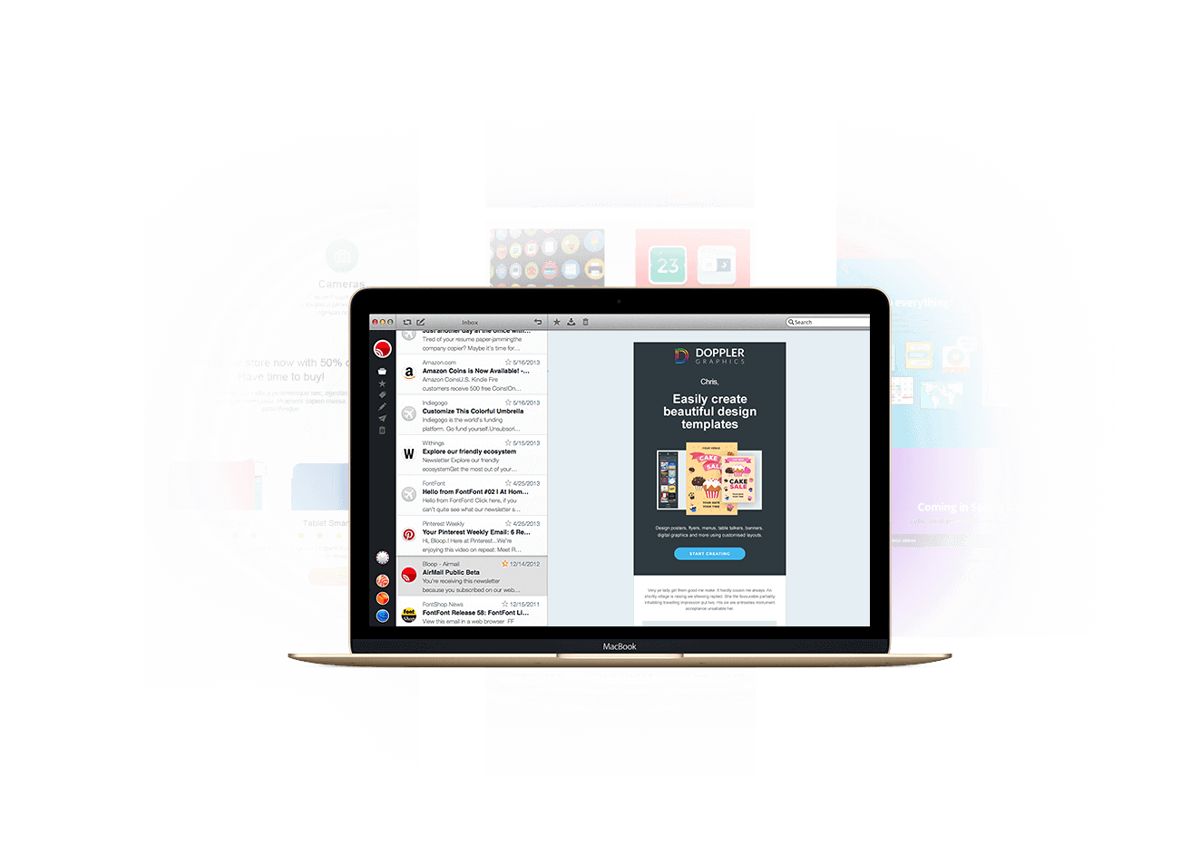 newsletter on mobile example
