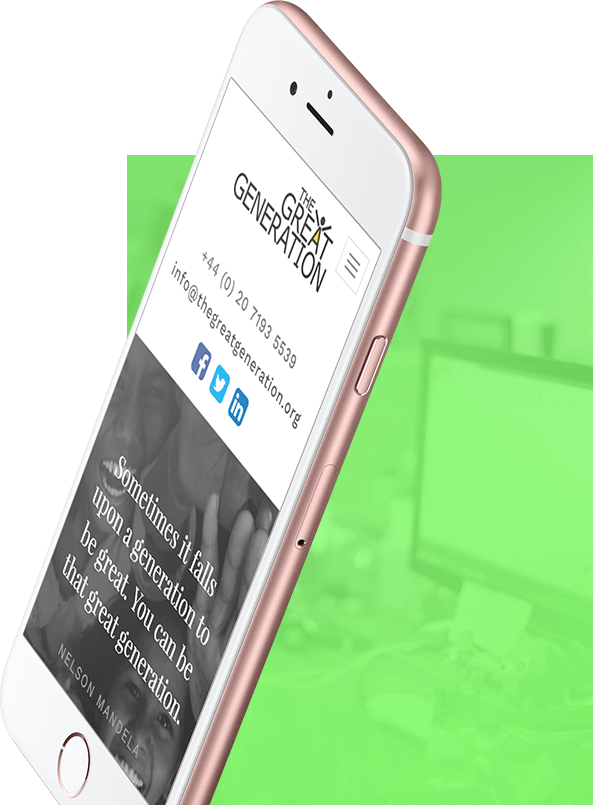 Responsive mobile Wordpress template example